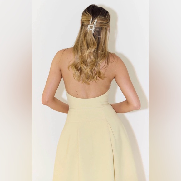 Odd Muse Hem Midi Dress Size M Color Lemon NWT - Picture 3 of 8